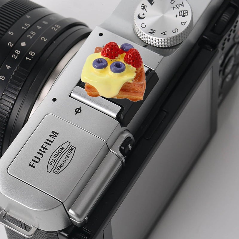 MENGSOOD Camera Hot Shoe Cover, Cute Hot Shoe Cap, Hot Shoe Protector Compatible with Sony Fujifilm Fuji Canon Nikon Pentax Leical Panasonic (2pcs Butter Bread) - Image 5
